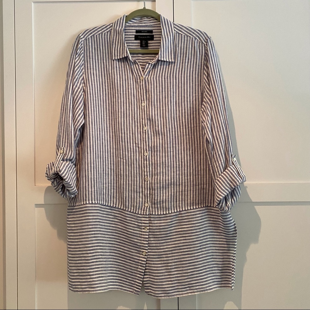Tahari Linen Tunic/Pant Outfit